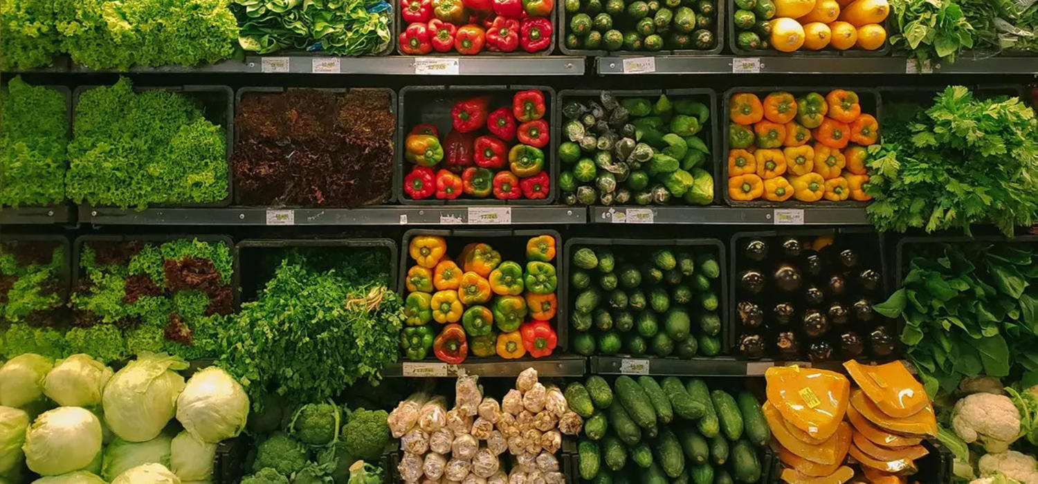 vegetables at a store