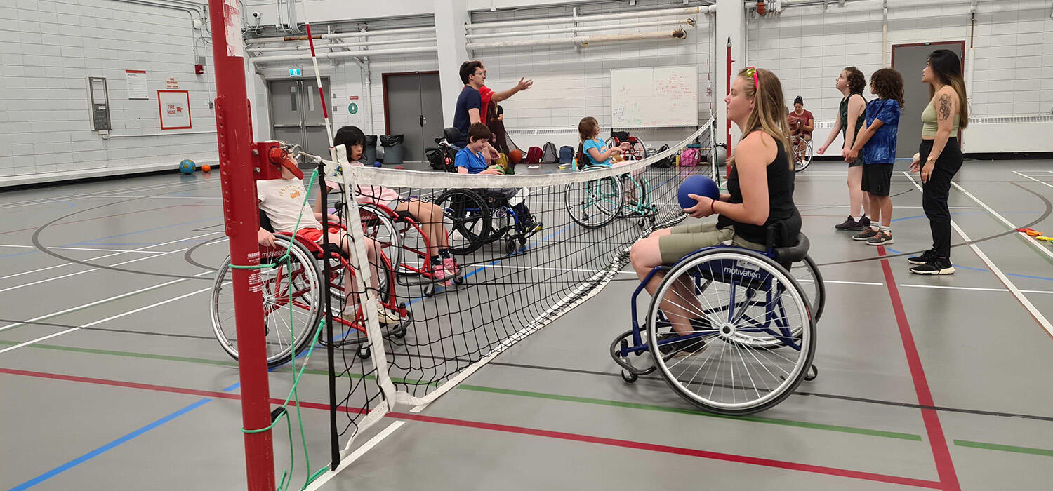 The Adapted Sport & Recreation Camp offers children with disabilities the opportunity to participate in a variety of sports, including sit volleyball