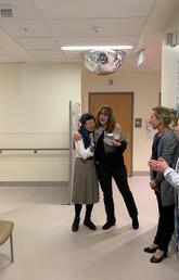 Joyce Nishi celebrates a milestone in her cancer journey. With her are colleagues and oncology pharmacists from the Margery E. Yuill Cancer Centre in Medicine Hat. From left: Joyce Nishi, Carmen Olson, Terrie Chapdelaine and Chandel Lovig. Photo courtesy Joyce Nishi 