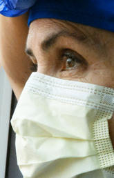 Masked nurse