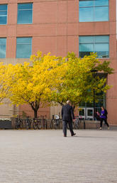 Murray Fraser Hall on a fall day
