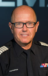 Chief Tom Sampson (retd) during his time as head of the Calgary Emergency Management Agency