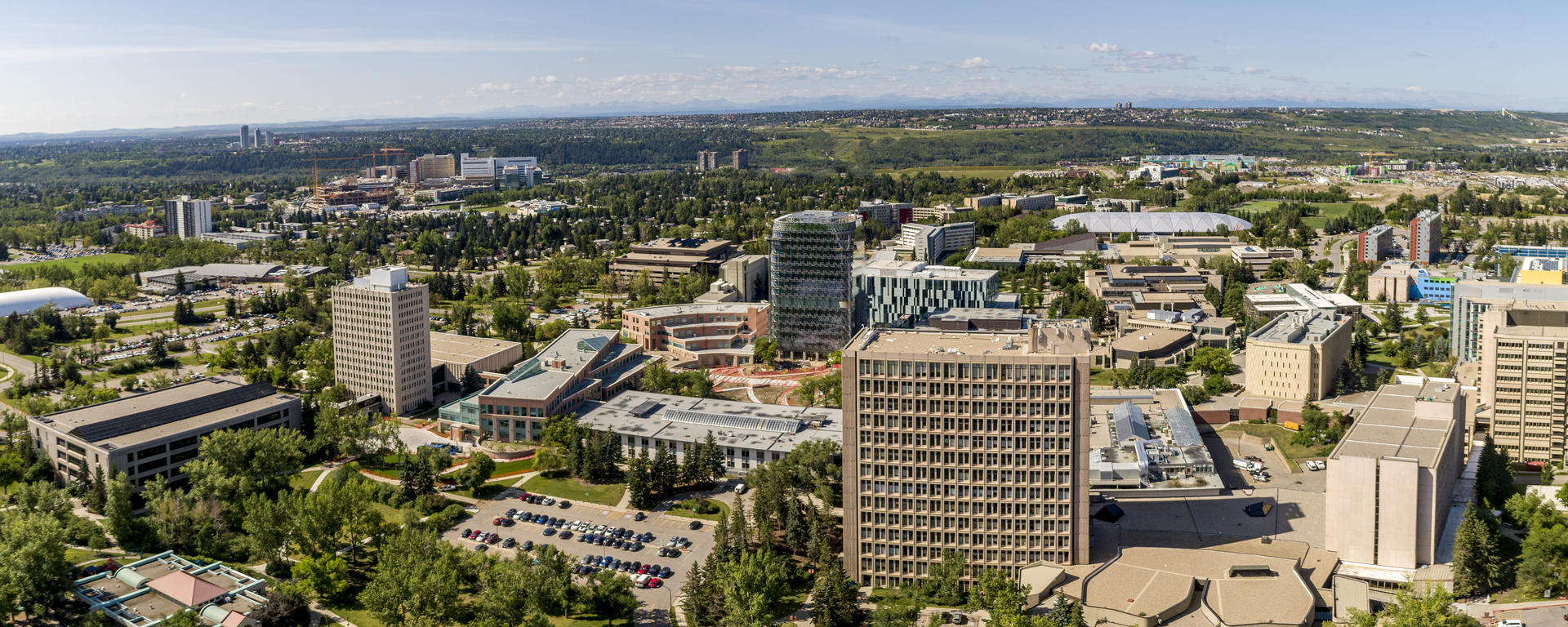 Drone view of main campus