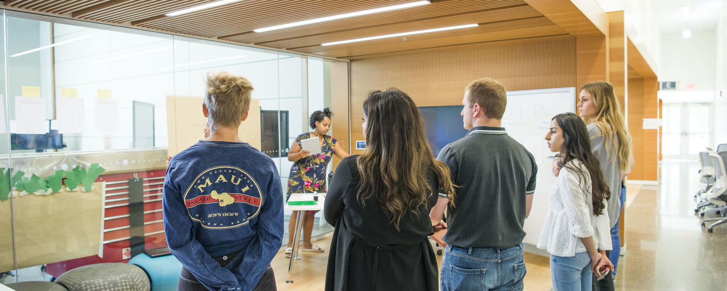 People watching presentation 