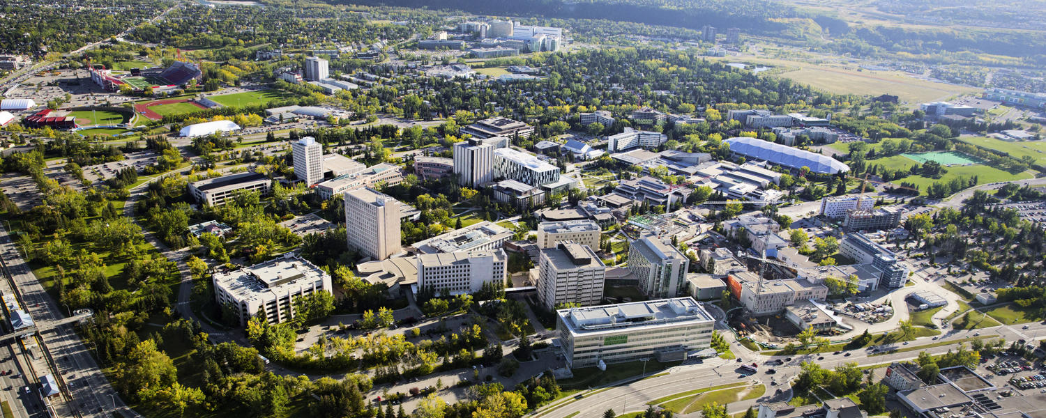 an aerial shot of the main campus.