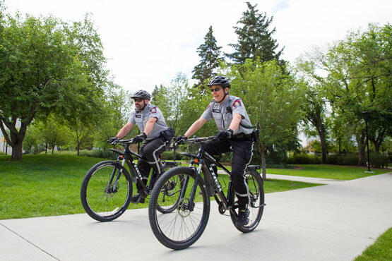 Campus security officers on bike