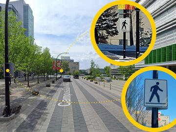 New signage on Campus Drive NW by EEEL