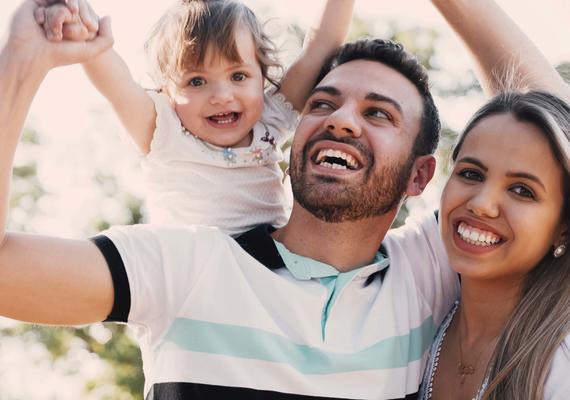 A family of three