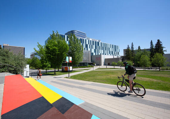 Spring campus photo