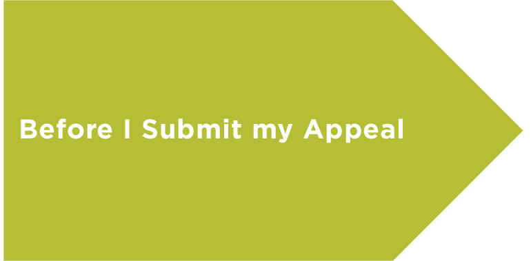 before I submit my appeal