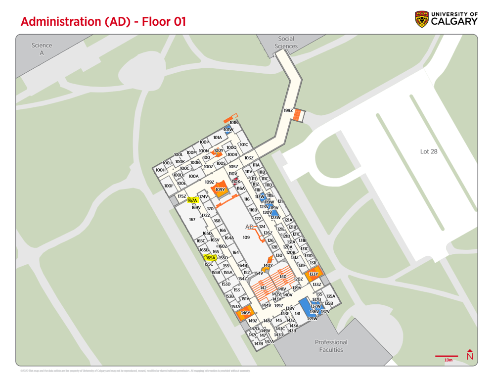 First floor of Administration building floor plan