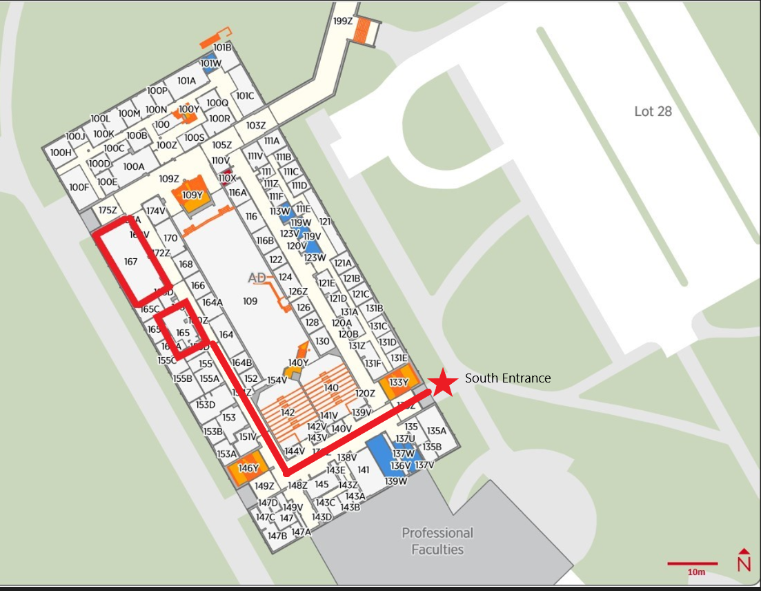 Admin Building - Rooms A165 and A167 and South Entrance Student Appeals Office Location