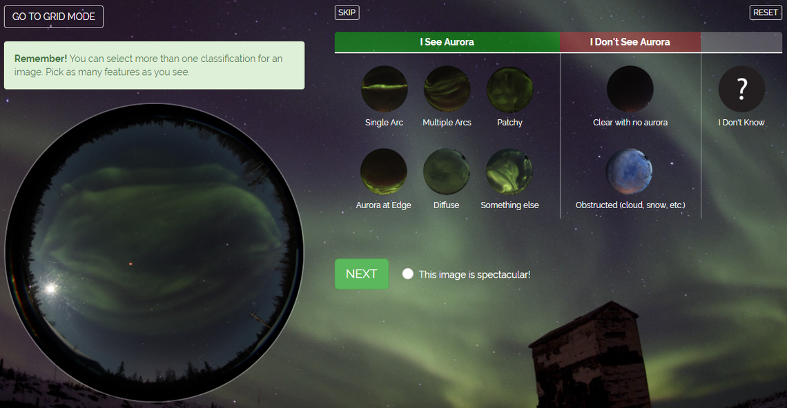 Example view on the Auroral Zone site Example view on the Auroral Zone site