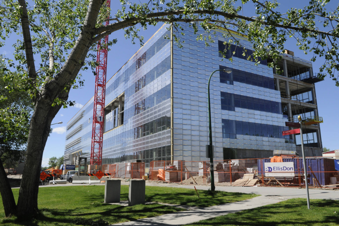 Energy, Environment and Experiential Learning Building: nearly complete exterior construction