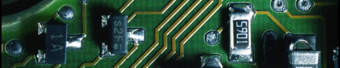 Image of a closeup of a computer circuit board Image of a closeup of a computer circuit board
