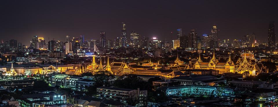 Bangkok skyline at night Bangkok skyline at night
