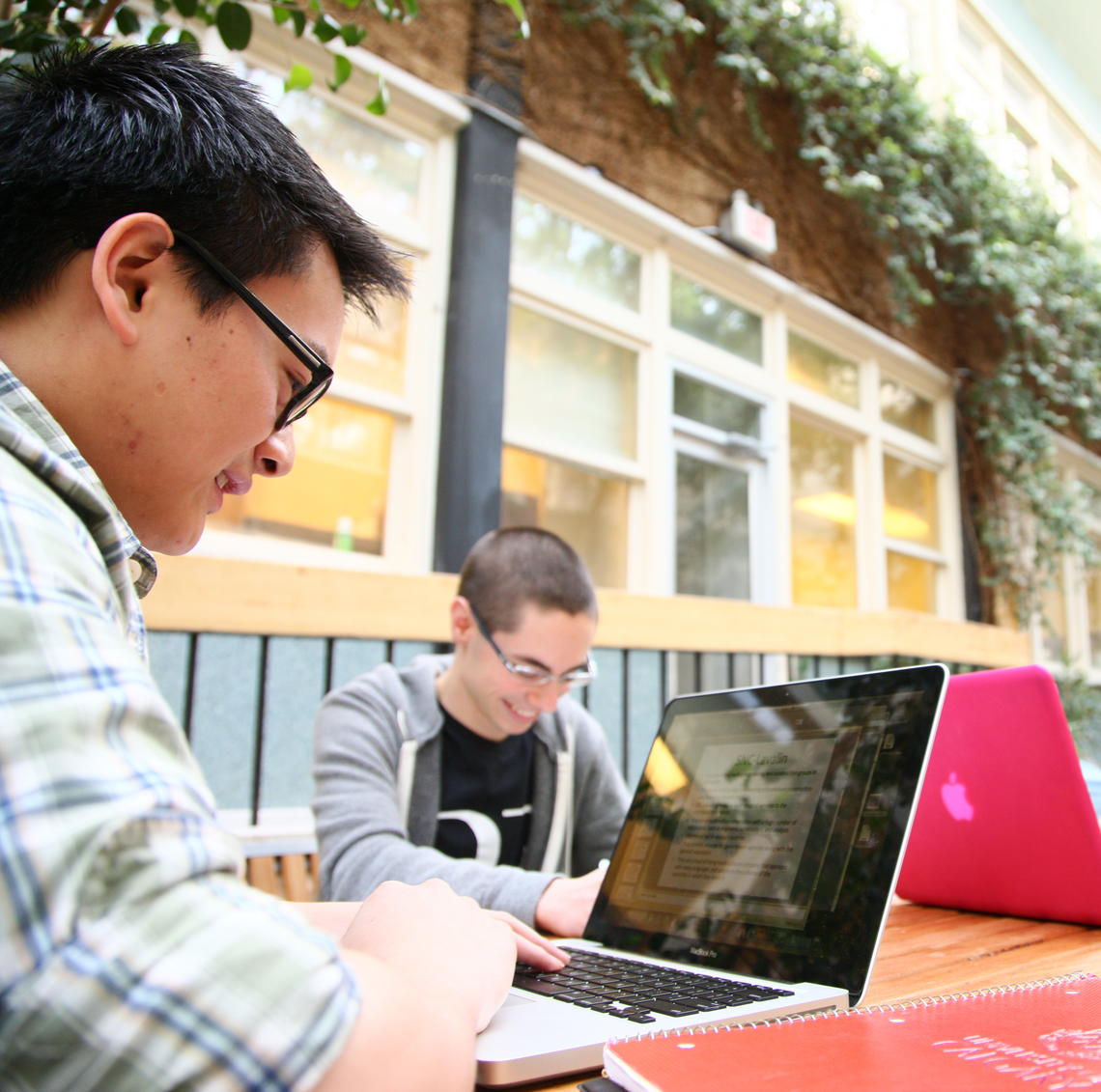 Students studying