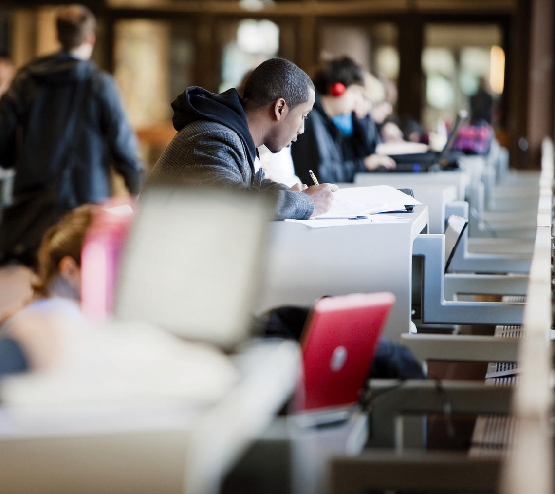 Students studying