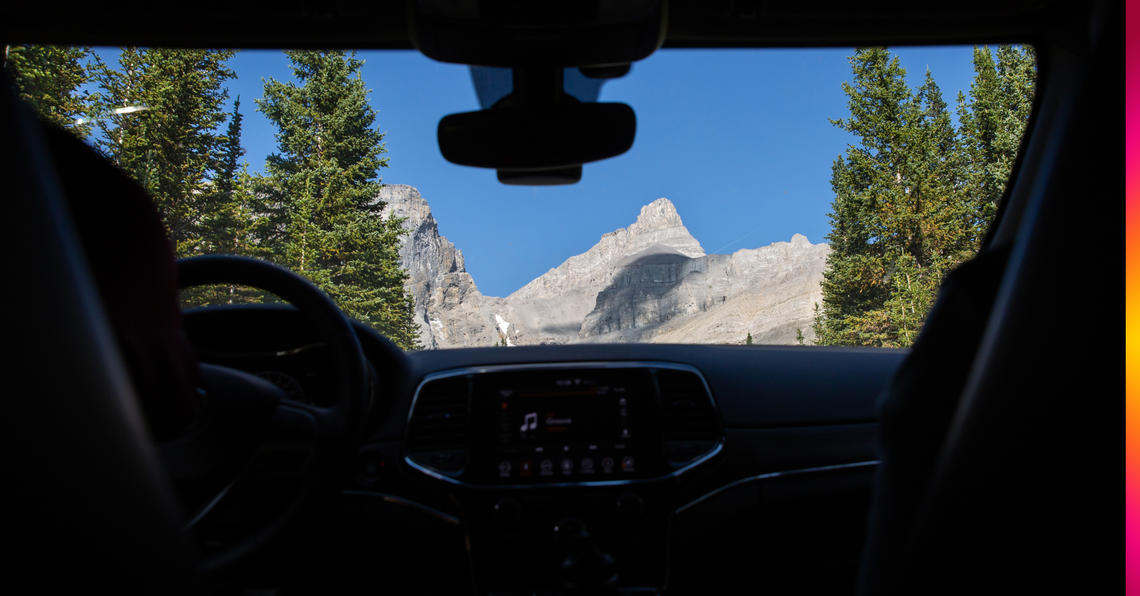 Driving to Fortress Mountain