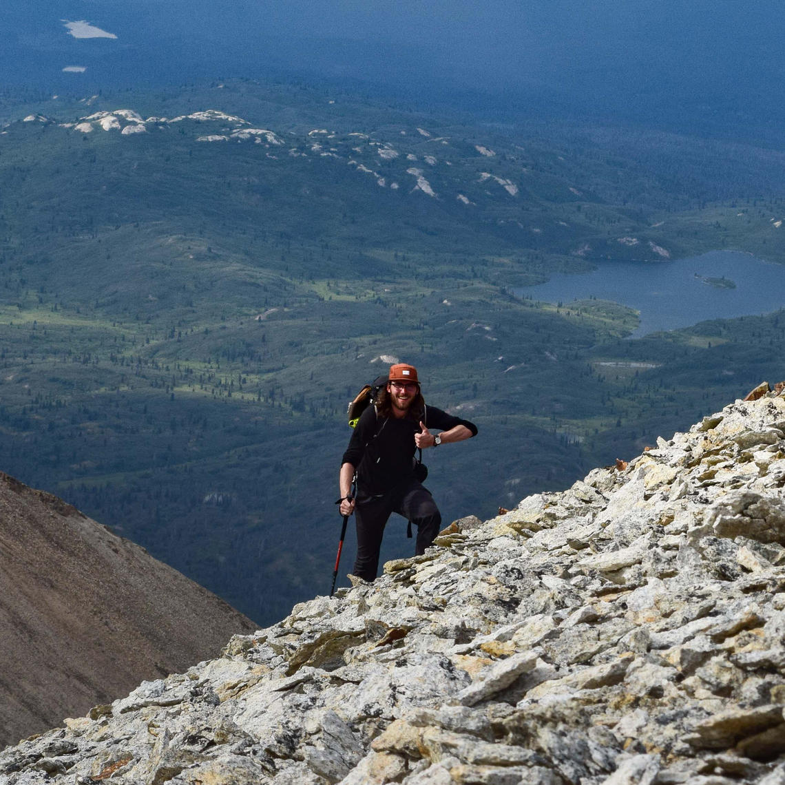 Adam Boulding at his field site in the Yukon for his MSc. Photo: Tyler Gough