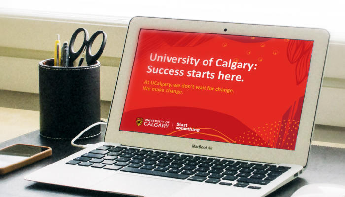 Example of the UCalgary presentation template with pattern