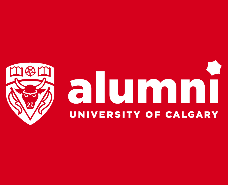 UCalgary Alumni Full Lockup Horizontal Reverse