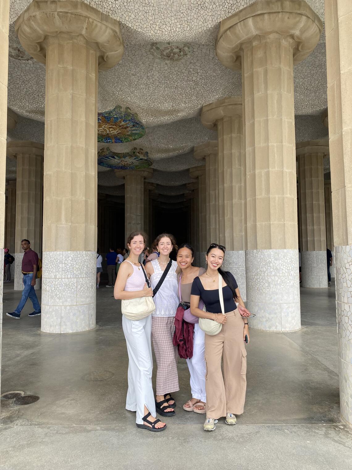 Park Guell Visit - group of students