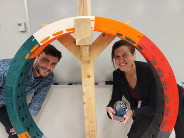 Oliver White and Orly Yadid-Pecht in behind an ongoing research project