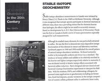 Black and white article on Harry Thode.