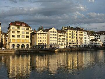 View of buildings along the river
