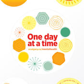 Sheet of round stickers