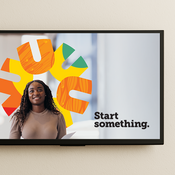 A tv monitor on a wall