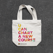 A printed totebag