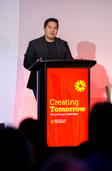 Speaker at a podium