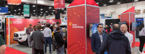 A tradeshow booth