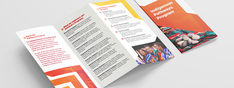 An open brochure