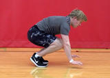 Athlete performing bouncers exercise