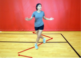Forward run with backward zig-zag carioca