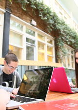 student studying