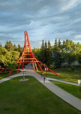 Aerial view of the Oval and Paperclip 