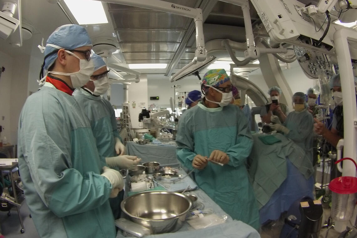 Inside an operating room