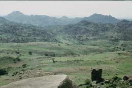 View east to the Wula Hills