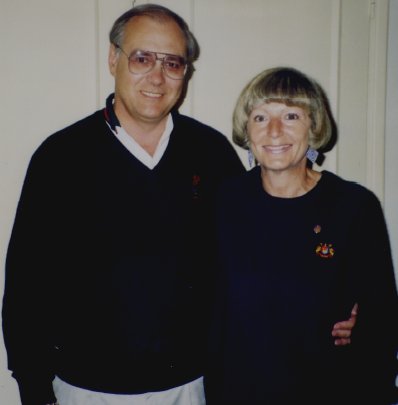 Gayle with Dick Ramsay,
                  Argentina, 1990
